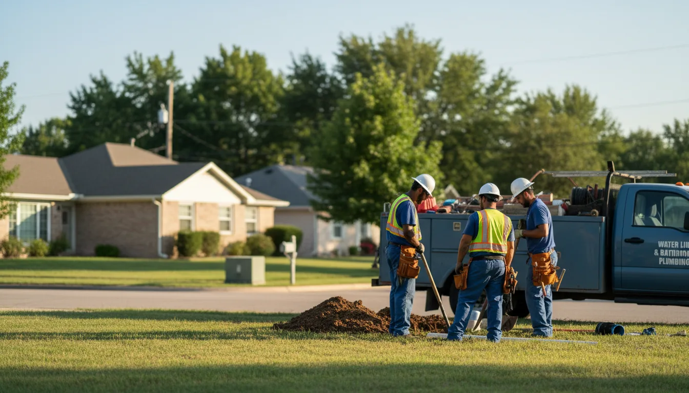 Residential water line and bathroom plumbing service in Chester, WV